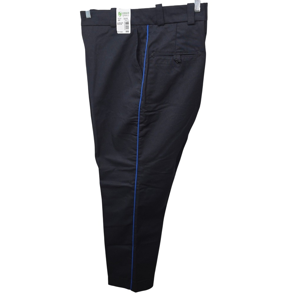 NWT Horace Small Mens Uniform Pants TA2288 Black Blue Stripe 46R x 32